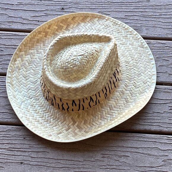 Woven Straw Hat Made In Mexico - Picture 1 of 4